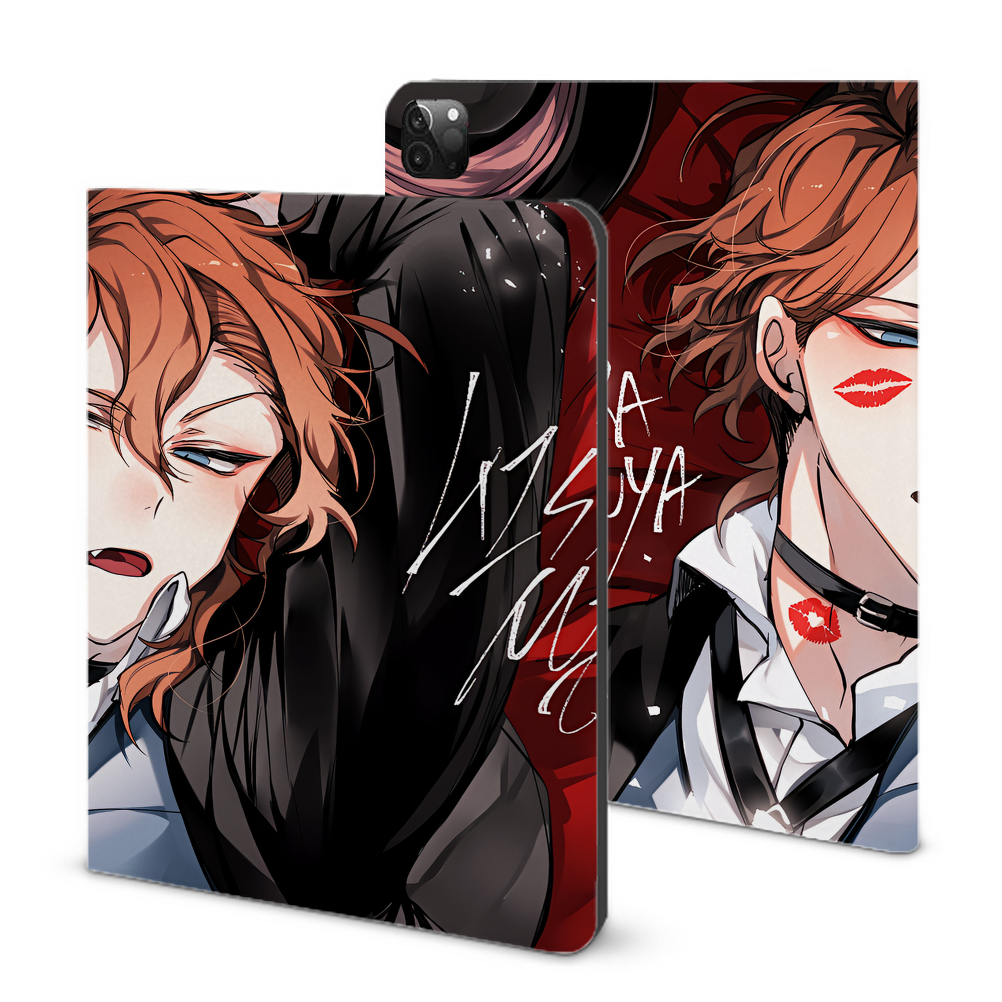 （画像用） 文豪ストレイドッグス Bungo Stray Dogs IPadケース ペンホルダー付き ブックスタイルデザイン